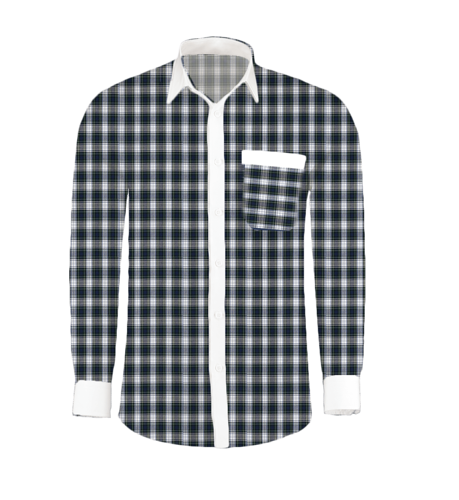 Blue Checker Pattern Full Sleeves Shirt