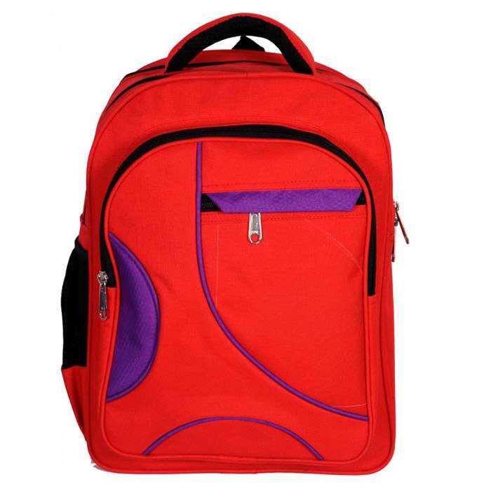 Tomato red-purple school bag