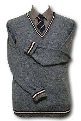 Grey-White Full Sweater