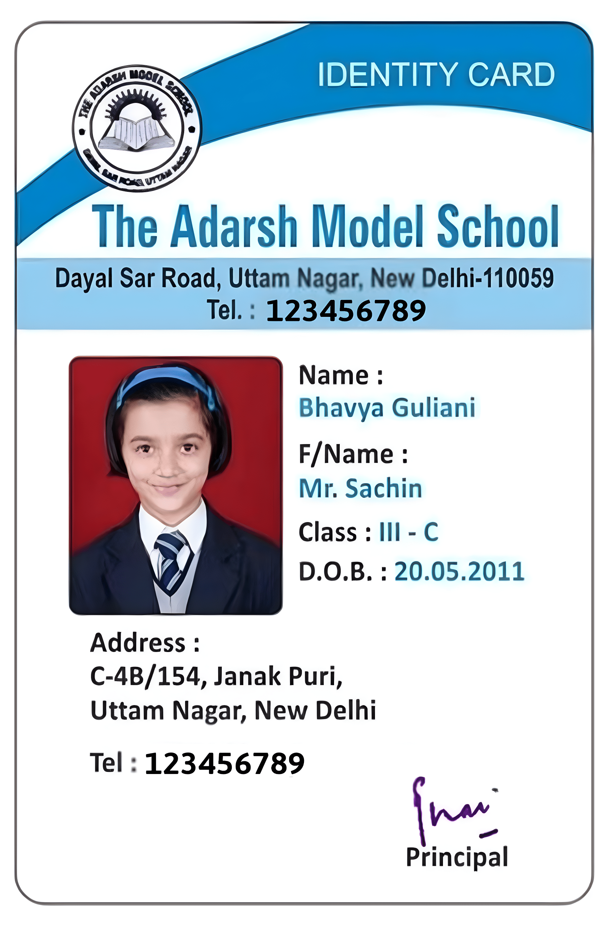 Vertical ID-Card Design 2